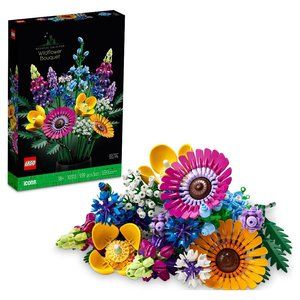 LEGO Icons Wildflower Bouquet Set - Artificial Flowers, Adult Botanical Collecti
